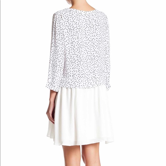 NWT FRNCH Polka Dot Long Sleeve Dress - Size Large - Picture 6 of 6